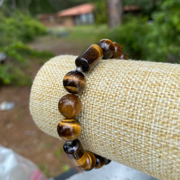 Brown Stone Beaded Bracelet - Picture 4 of 5